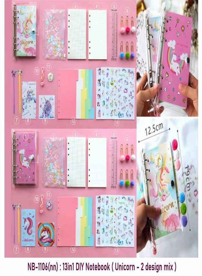 THECLOUDMALL 13In1 Diy Unicorn Diary For Girls|| Diy Unicorn Diary kids Notebook For Girls With Pen|| (40 Pages) - Image 2